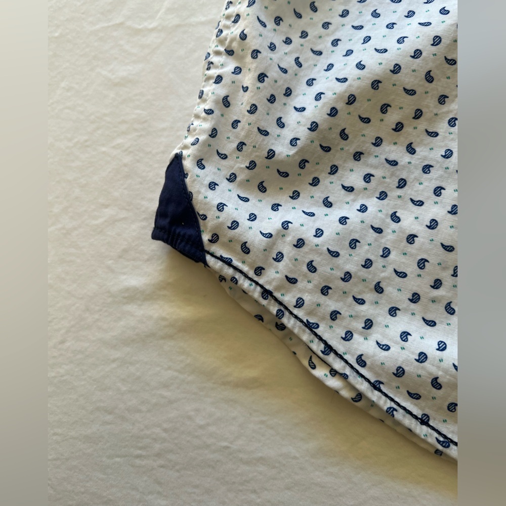 ENGLISH LAUNDRY BUTTON UP DRESS SHIRT WHITE W/ BLUE PATTERNS MENS SIZE MEDIUM - Picture 8 of 12